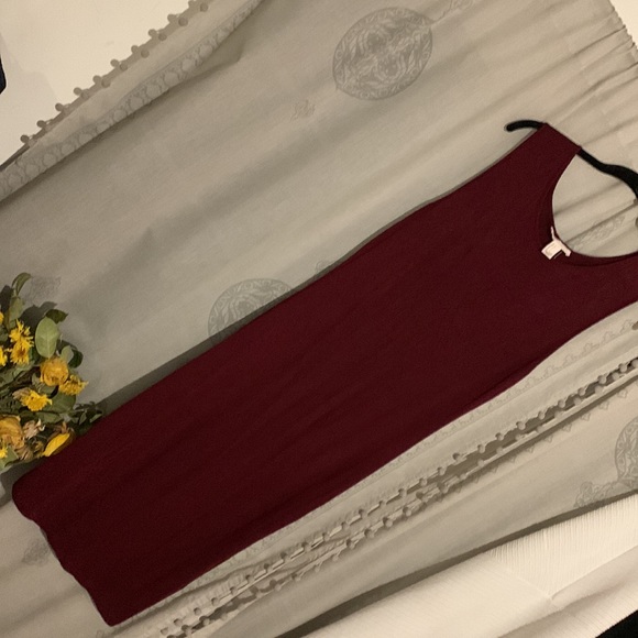 MODA Midi bodycon fitted red dress - Picture 3 of 6